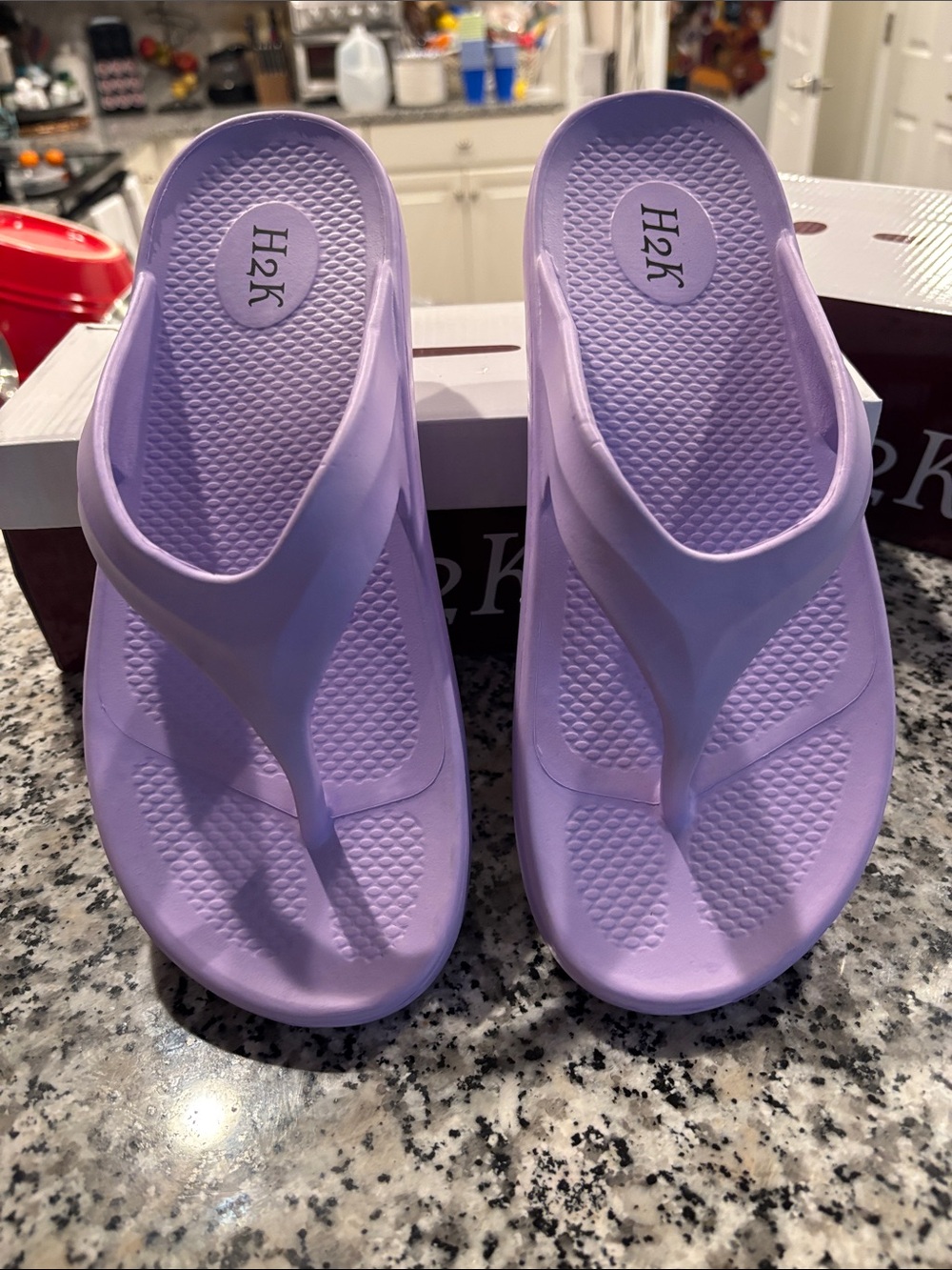 H2K Lilac Women's Comfort Thong Sandals